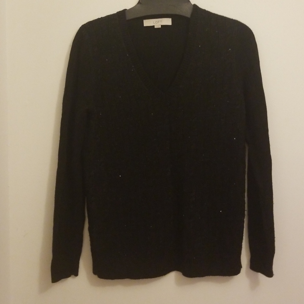 Black Sweater Dusted with Black Sequins
